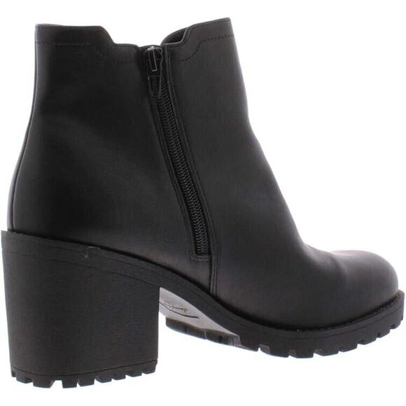 American Rag Womens Morghan Faux Leather Round Toe Booties Black 10 Medium (B,M) - Picture 1 of 2